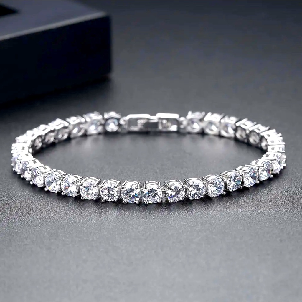 Cz Diamonds Tennis Bracelet New